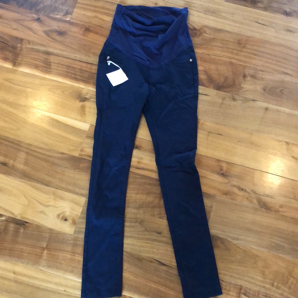 NWT PinkBlush Dark Blue Skinny Maternity Pant sz S